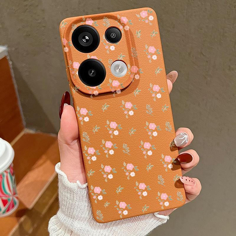 Мягкий силиконовый чехол с рисунком розы для Xiaomi 13t Poco X6 M6 Pro Redmi Note 14 13 12 11 10 Pro, ударопрочный, кожаный, текстура, однотонный, тонкий чехол