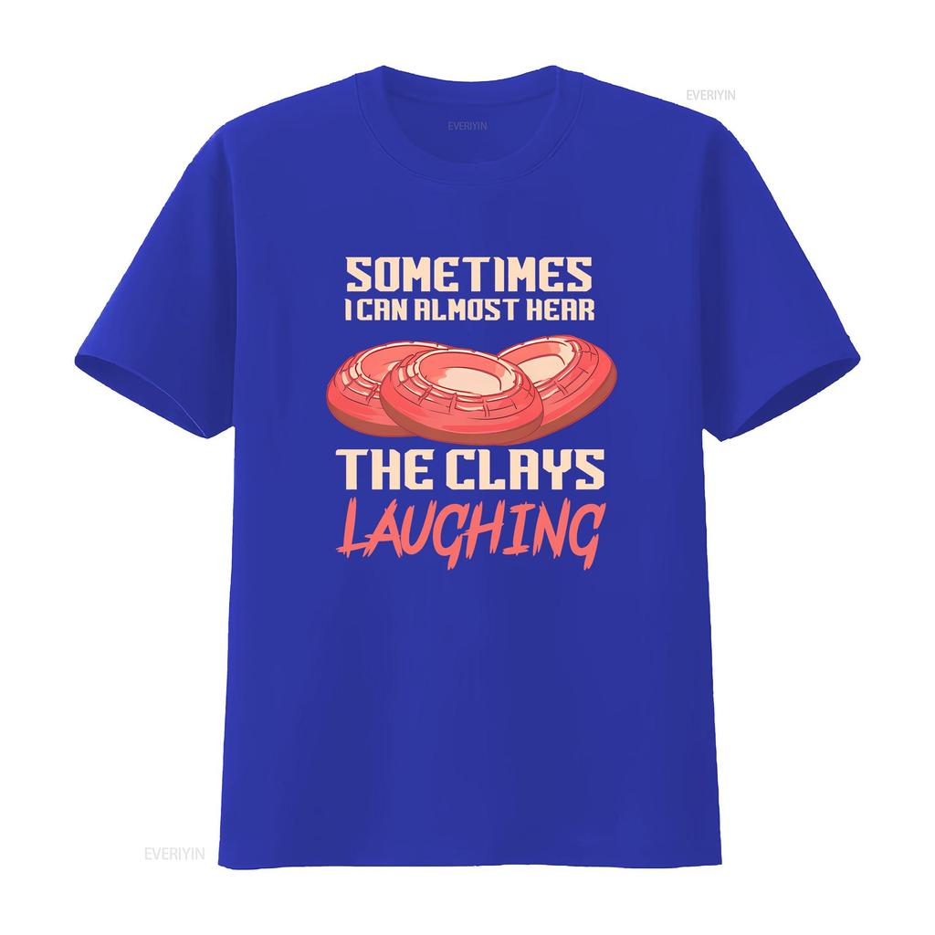 Trap Shooting T Shirt Skeet Clays Laughing vintage Washed Unisex graphic Comfortable Versatile Slightly fashion Breathable