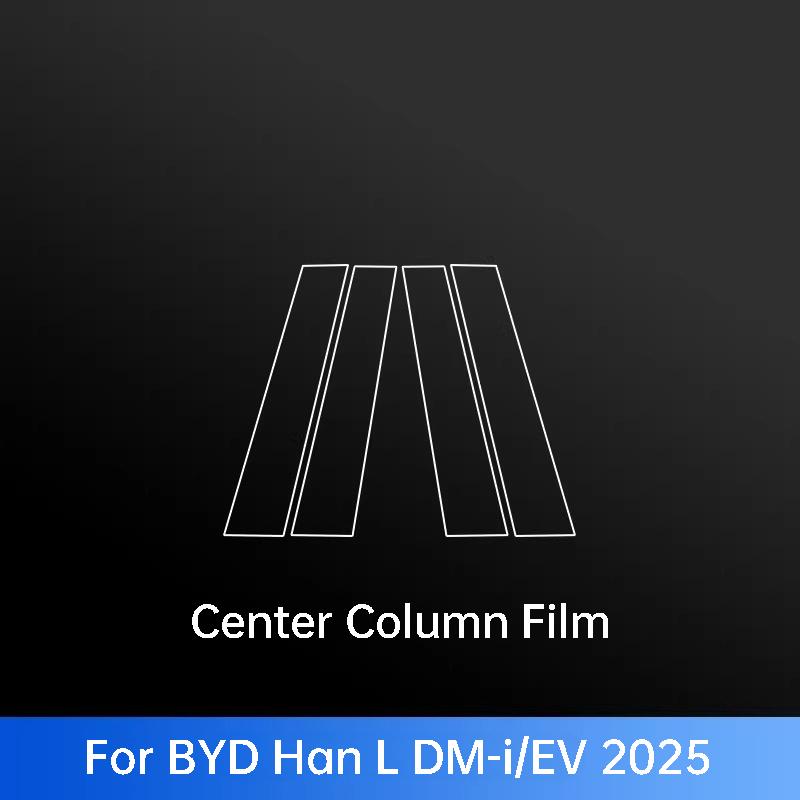 For BYD Seal U Qin L Plus Seal 6 Han EV DM-i ATTO 2 3 8 Sealion 5 6 7 8 Car Pillar B Protective Film Exterior Accessories