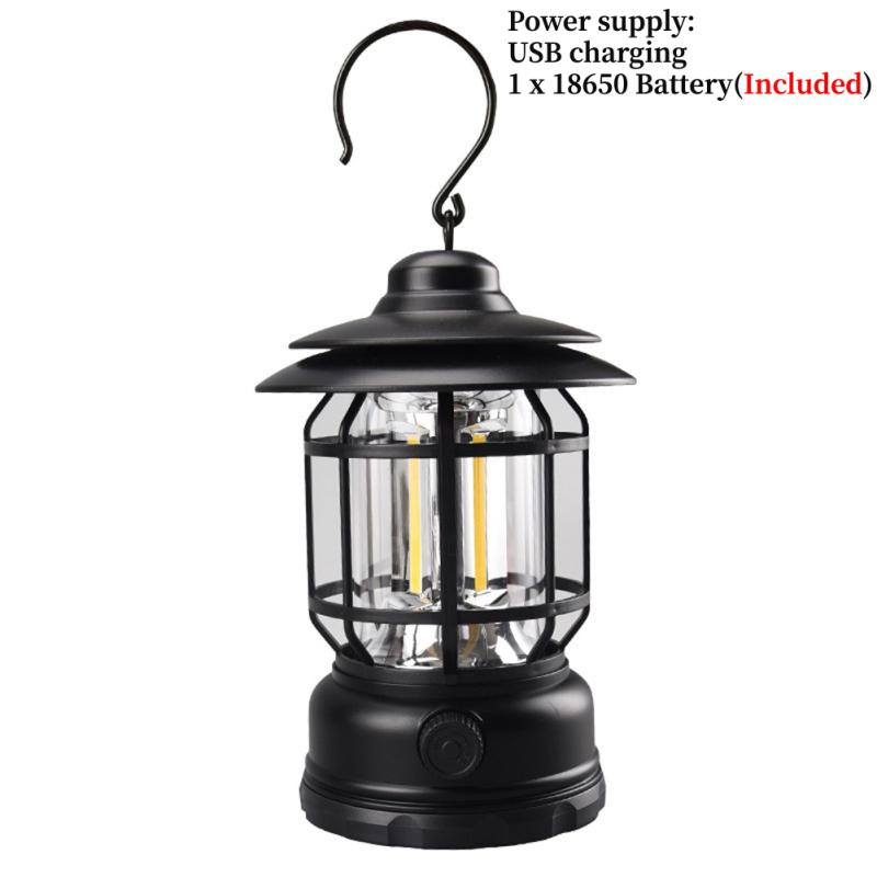 Уличный COB кемпинговый фонарь многофункциональный ретро портативный светодиодный подвесной аварийный фонарь палаточный фонарь