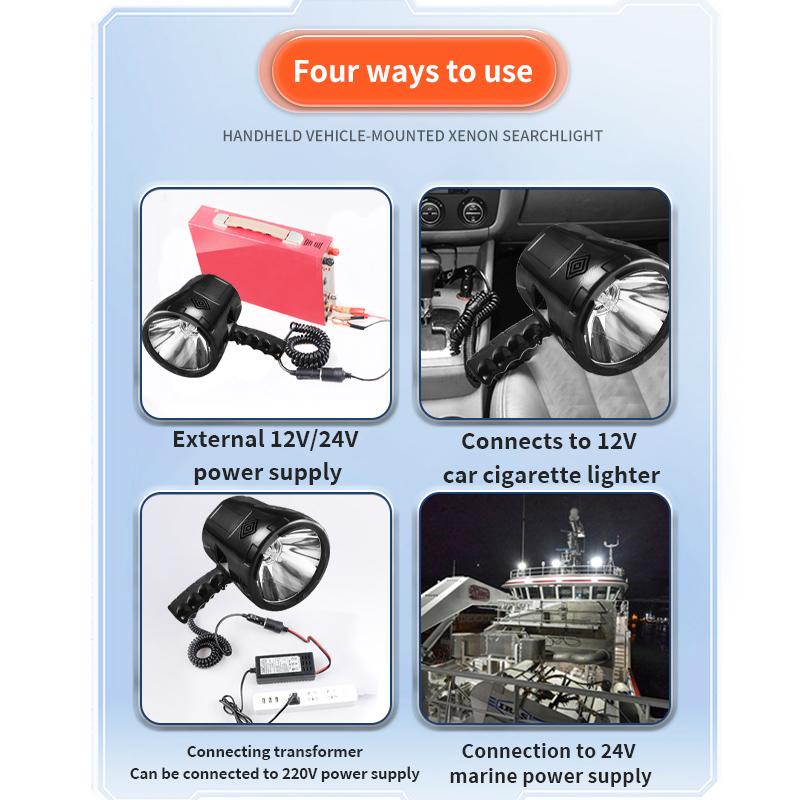 Супер яркий фонарик 20000 лм, 220 Вт, ксеноновый прожектор высокой мощности, портативный уличный водонепроницаемый прожектор
