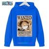 Spring Autumn One Piece Hoodie for Boys Anime Luffy Hoodie Sweatshirt Kids Coat Men's Clothing Sudaderas