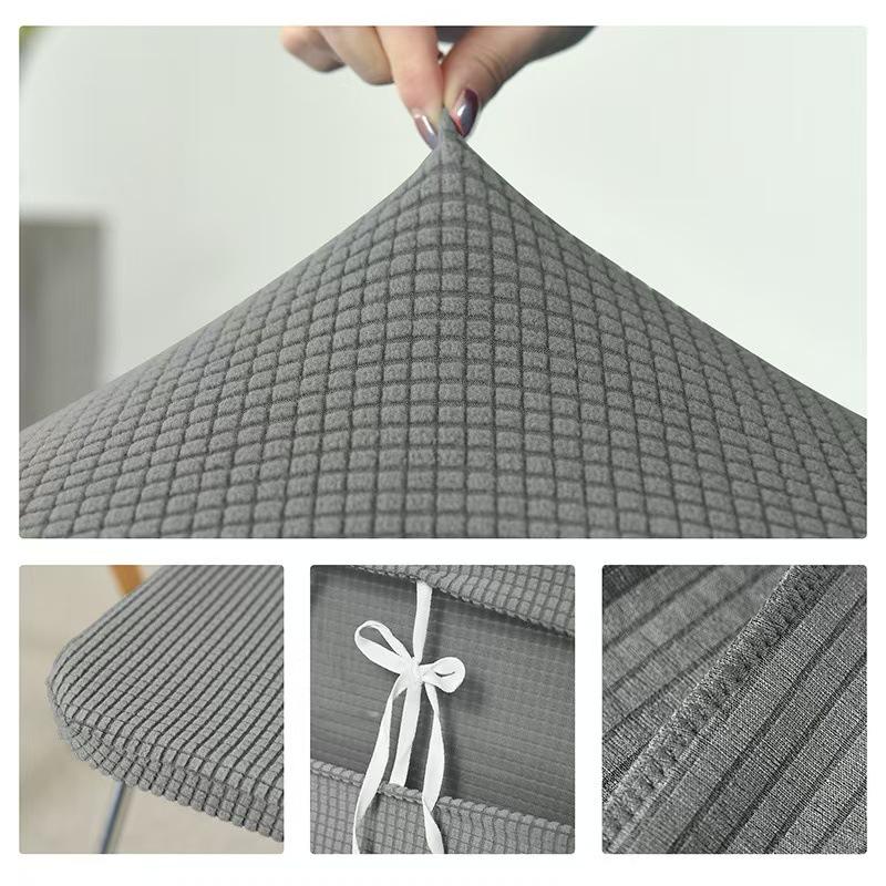 New Thickened Anti-slip Folding Chair Cover Universal Elastic Velvet Folding Chair Cover Four Seasons Simple Style
