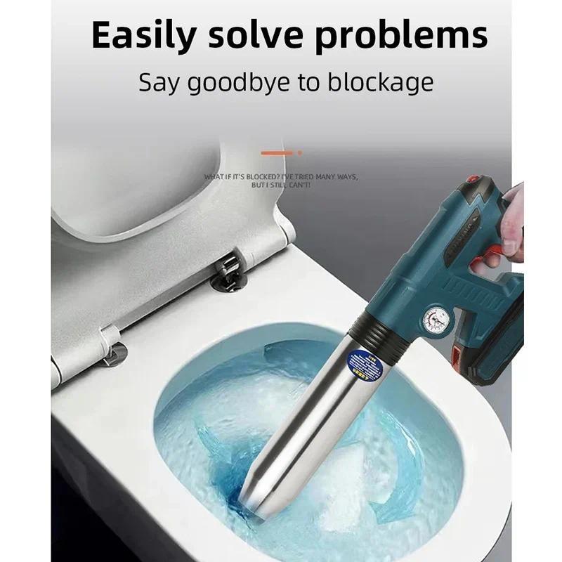 Powerful Pipe Plunger Portable Electric High-pressure Air Plunger Bathroom Shower Electric Toilet Dredge Tool