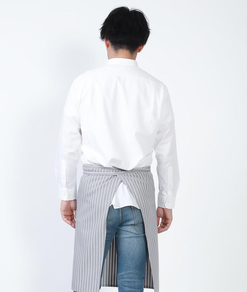 Seven Uniform GH7021-0 White Large Long Sleeve Stand Collar Shirt with Oxford Closure, Restaurant Uniform