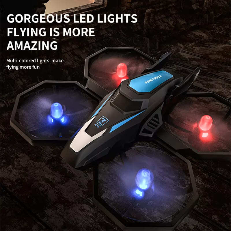 Новый мини-дрон с защитой от падений, интеллектуальная система обхода препятствий, цветная подсветка, однокнопочный режим объемного видения, безголовый режим, вращающийся на 360°, игрушка-дрон для аэрофотосъемки в подарок