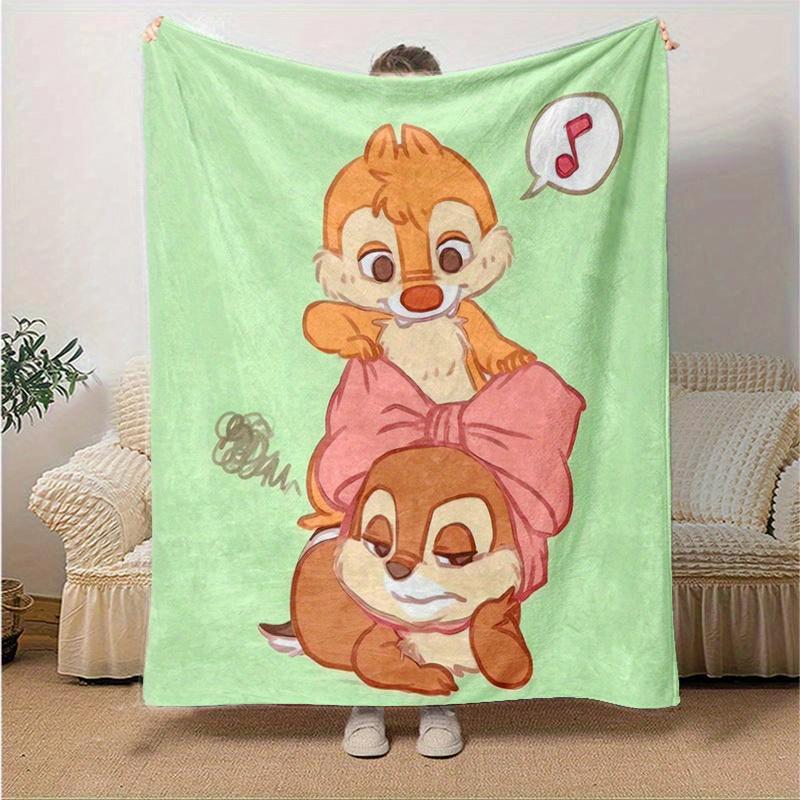 1 шт., Очаровательное одеяло с чипом и Дейлом, Милые мультяшные персонажи для декора комнаты, Идеальный подарок для друзей, Мягкое для сна, Рожд