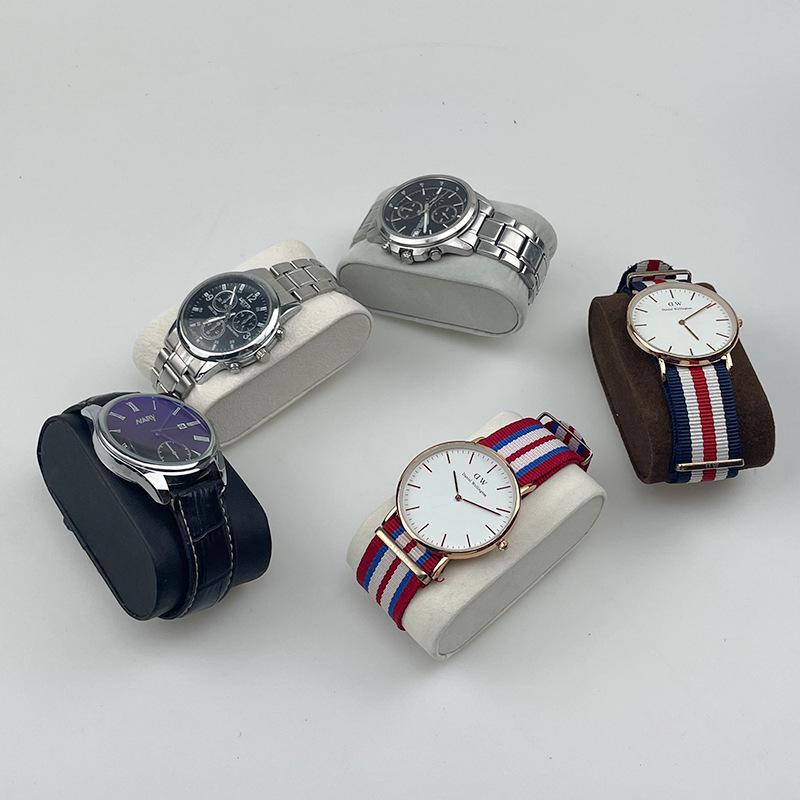 Универсальная бархатная кожаная коробка для часов и держатель-подушка для механических наручных часов