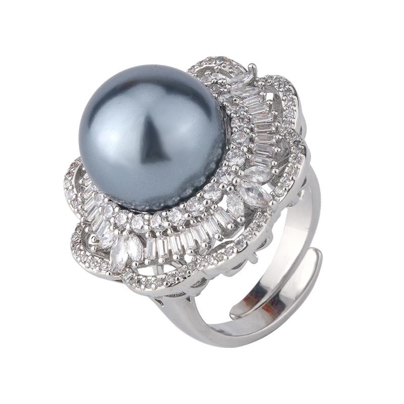 Jewelry Copper Bottom Pearl Plated Vintage Flower Set 14Mm