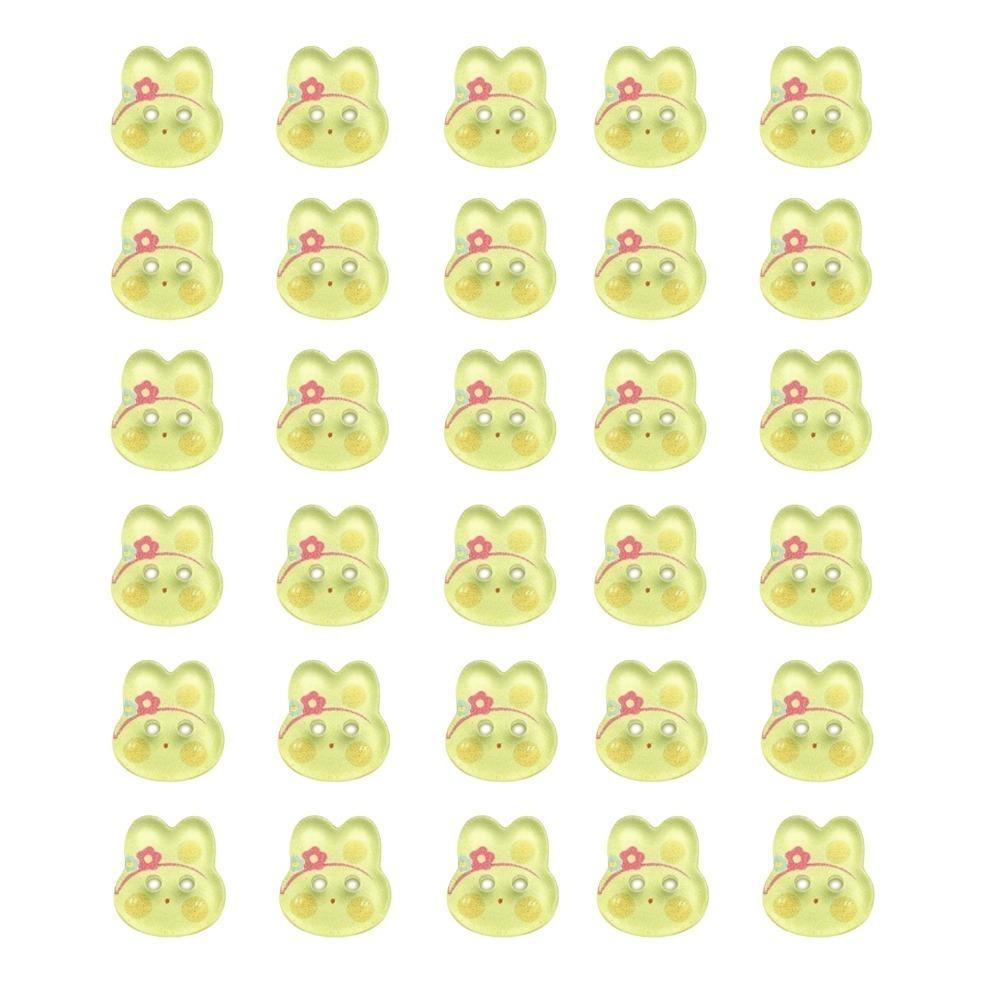 30pcs Transparent Cute Rabbit Button DIY Clothing Sewing Buttons Bunny Buttons Sewing Supplies