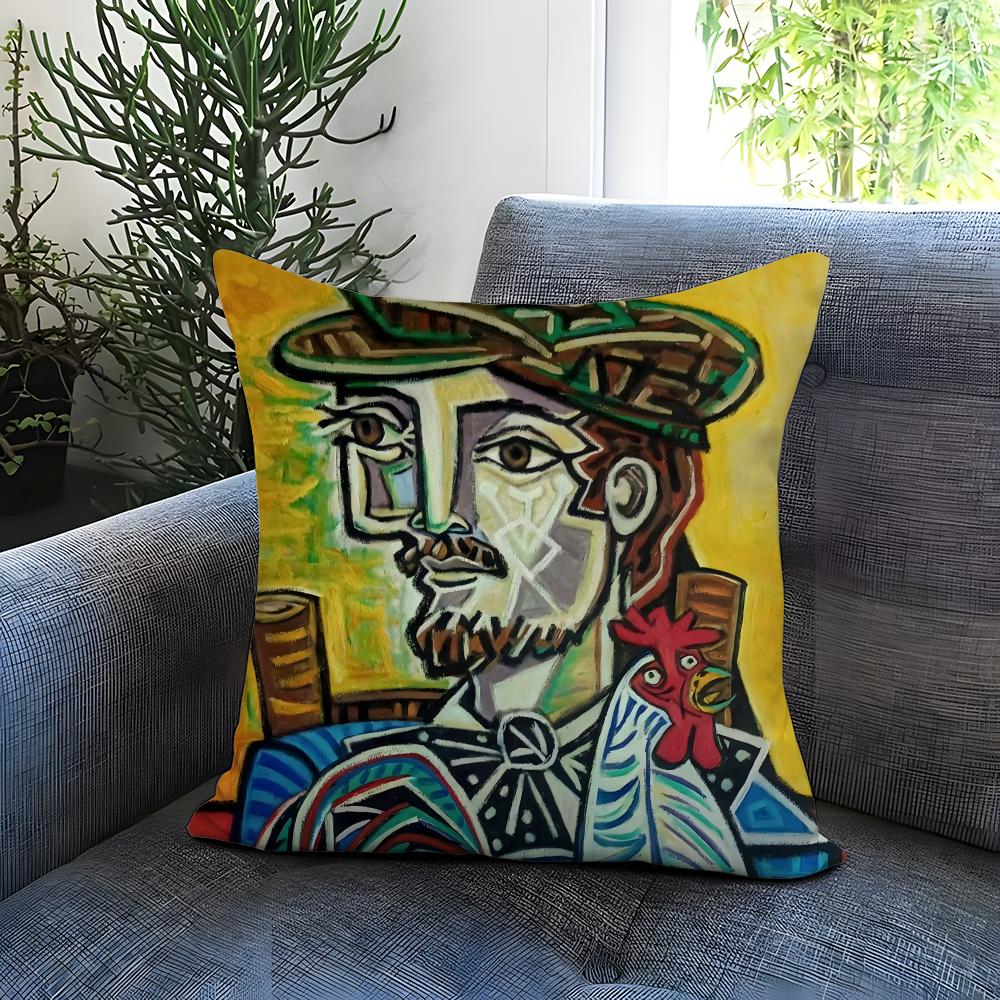 P-Picasso Арт Наволочка Удобная Двусторонняя Наволочка Идеально для Автомобиля Дивана Спальни и Не Только