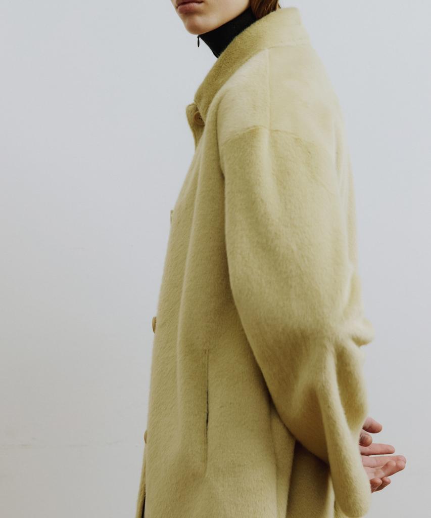 Molliolli Lungo Single Long Coat [Taupe]
