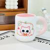 Cat Cup Household Set High Temperature Resistant Water Cup with Lid Spoon Cartoon Mug High Appearance Large Capacity Ceramic Cup