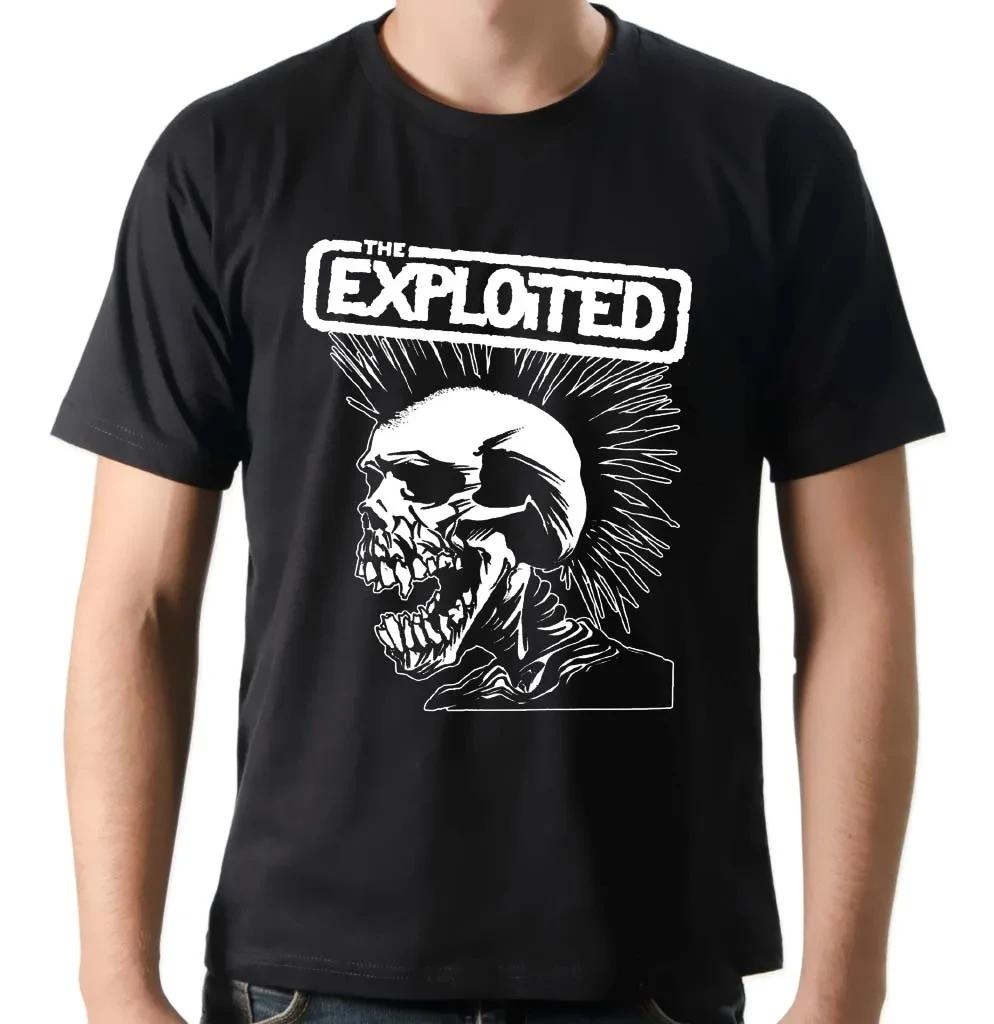 Skull Exploited T Shirt Unisex Gothic Trend Tshirt Unisex Tops Harajuku Punk Clothes Unisex Graphic Tee Shirts Retro Casual Streetwear