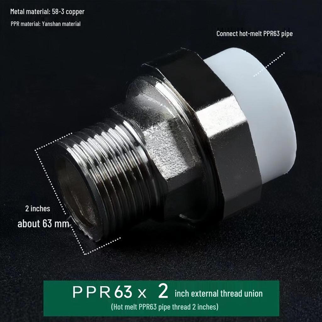 PPR Медно-чугунная муфта, внутренняя и наружная резьба, 20-110 мм, двухсторонняя PPR чугунная муфта
