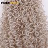 FREEDOM Synthetic Afro Kinky Curly Hair Extensions 6 Pcs/lot 260g Long Synthetic Hair Bundles Ombre Brown Weave Hair Fake Fibers