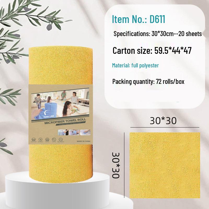 Hand-Tearable, Multi-Functional Kitchen Cleaning Rag: Strong Absorption, Lint-Free, Thick, Disposable.