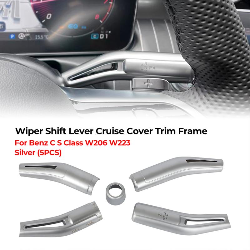 Для Mercedes Benz CS Class C-Class W206 S-Class W223-2023 Рычаг переключения передач, стержень стеклоочистителя, внутренние чехлы, наклейки, отделка, АБС-пластик