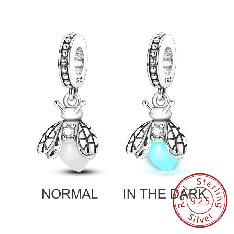 Оригинальные шармы-подвески из меди в виде светлячка, пчелы, бабочки, колибри для браслетов, женские украшения в подарок