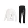 Letter Logo Fleece Crewneck Pullover Sweatshirt Warm Casual Cuffed Knit Pants Set Unisex Sweatshirt Set DX0782-030+DX0796-010+1
