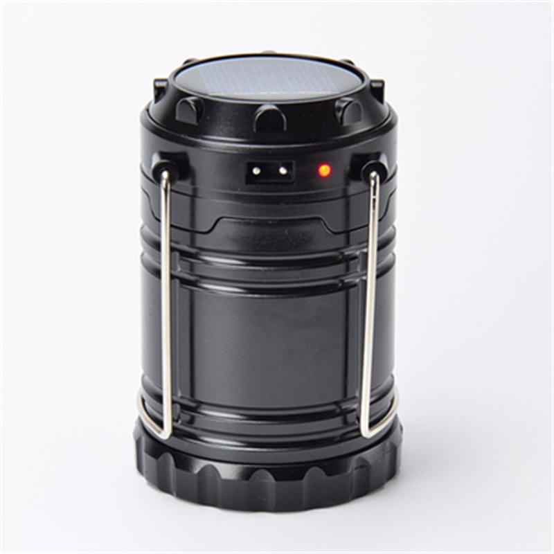 Rechargeable LED Solar Camping Lantern - Portable, Retractable, Emergency Outdoor Tent Light