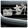 Crystal High Heels and Magic Bag Car Vent Clip Decoration