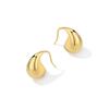 French Water Drop Beanie Stud Earrings Women's Light Luxury Niche Design Sense Metal Glossy Earrings