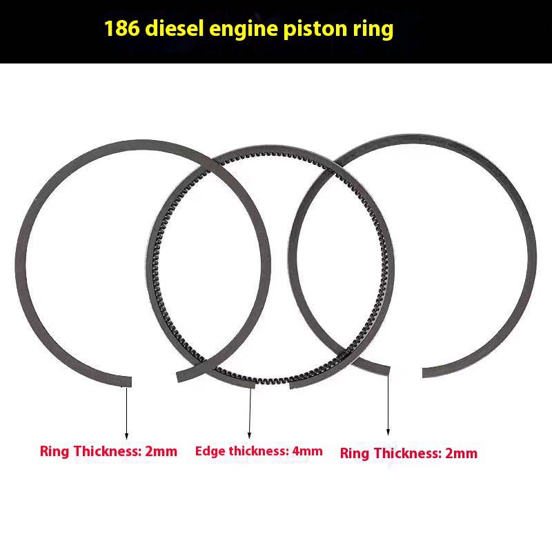3 шт./компл. Поршневые кольца подходят для одноцилиндровых дизельных двигателей 168F 170F 173F 178F 186F 188F 192F Генераторы 2 кВт 5 кВт 6 кВт 7 кВт 8 кВт Запчасти