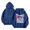 Women's Fashion Long Sleeve Sweatshirt Letter Printed Hooded Drawstring Pullover Oversized Pocket Sweatshirt Top