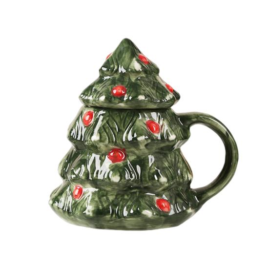 Керамическая чашка для молока, милая новогодняя елка на Хэллоуин, многоразовая кружка для напитков, многофункциональная, для кофе и чая, горячая