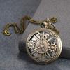 JEWELRYWE Карманные часы Скелетон Антикварные аналоговые часы с подвеской Карманные часы Водонепроницаемые сплав бронза Церемония совершеннолетия День рождения Годовщина