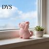 Уникальные подарки для кошек 3D-печатная розовая фигурка обнимающихся кошек, очаровательная статуэтка сидящего котенка с поднятыми лапами, роскошные скульптуры, Кавайный декор для стола, приборной панели автомобиля
