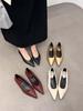 Fashion Pointed Toe Women Loafers 2024 New Arrivals Autumn Spring Dress Shoes Casual Fashion Laies Low Heeled Solid Color Black Gold 39