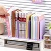 Прочные Прозрачные Подставки для Книг с Тремя Отделениями Многоразовые Нескользящие Подставки для Документов Штабелируемые Утолщенные Настольные Книжные Полки Стол