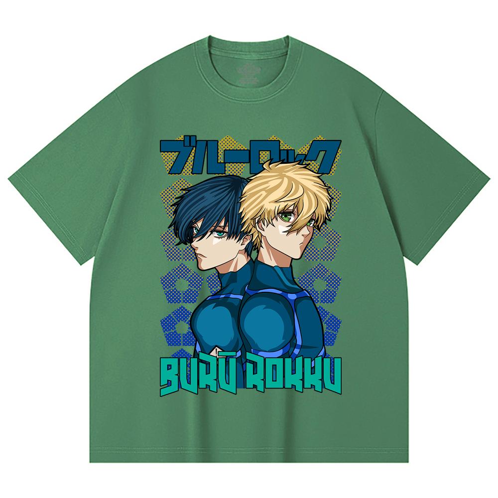 230 Gsm 100% Cotton Blue Lock V4 Print Unisex Heavy Cotton T Shirt
