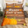 Happy Thanksgiving Duvet Cover Fall Maple Leaf Bedding Set Microfiber Gnome Gold Pumpkin Farm Harvest Comforter Cover Twin King
