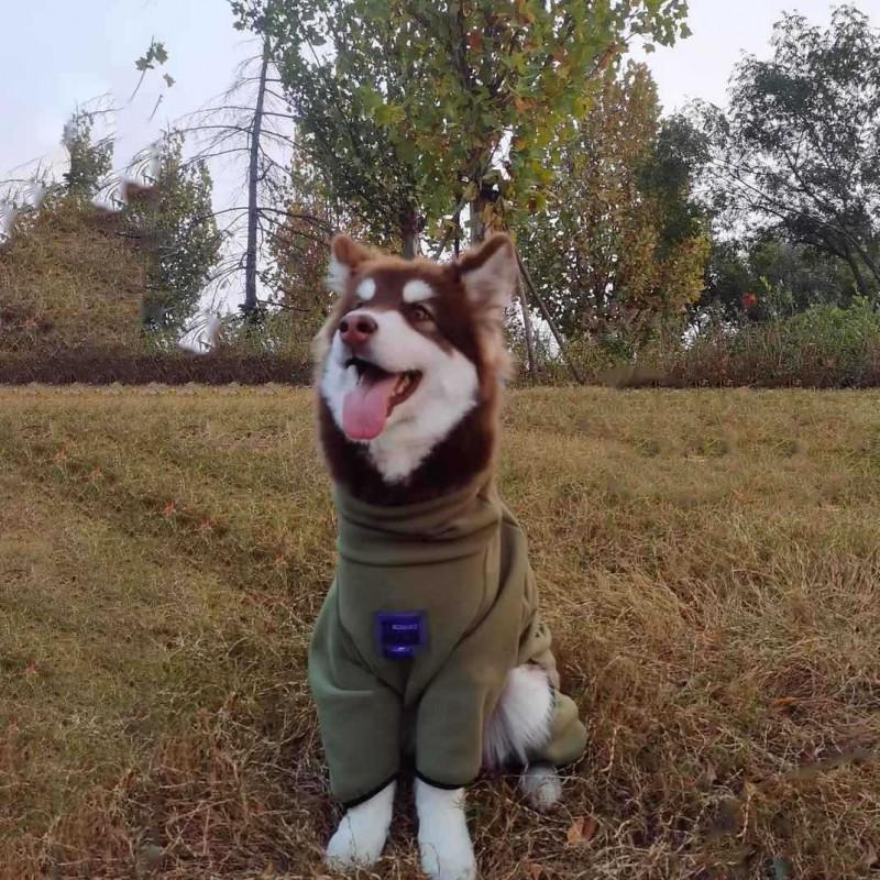 Large Dog Winter Warm 4-Legged Coat Golden Retriever Labradors Outdoor Stylish Pet Clothing