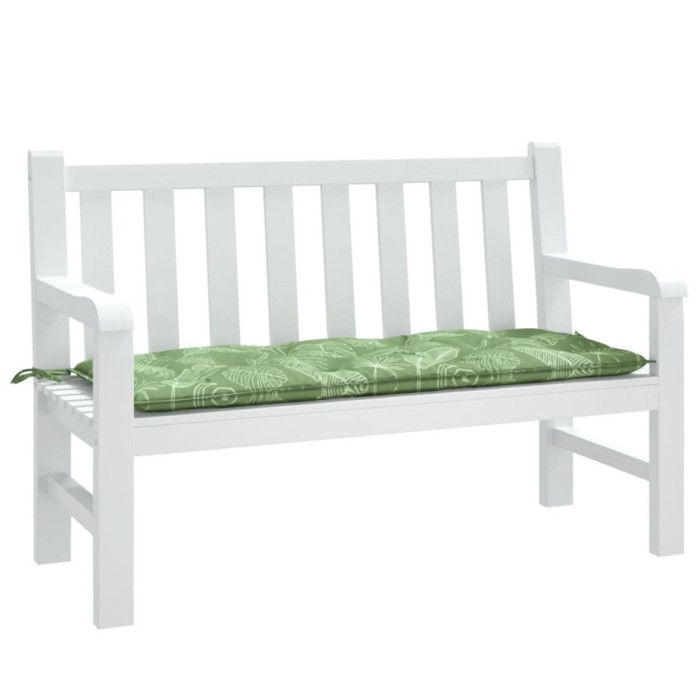 VidaXL Garden Bench Cushion Leaf Pattern 120x50x7 Cm Fabric 361599