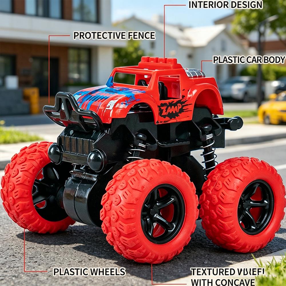Внедорожник-трюкач 4WD без батареек, Переворачивающаяся игрушка-антистресс, Подарки на детский праздник