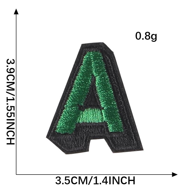 Вышитый английский алфавит тканевая этикетка этикетка с именем мяч нашивка на одежду аксессуары для одежды вышитая тканевая наклейка