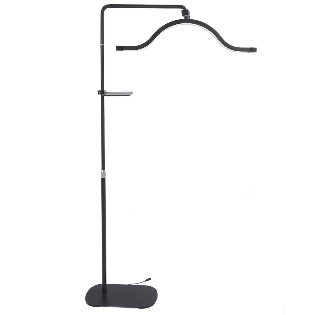 Floor Half Moon Light 29inch Rotating Hd 45W 3200K5600K Height with Phone Clip Half Moon Lamp for Buty Skincare