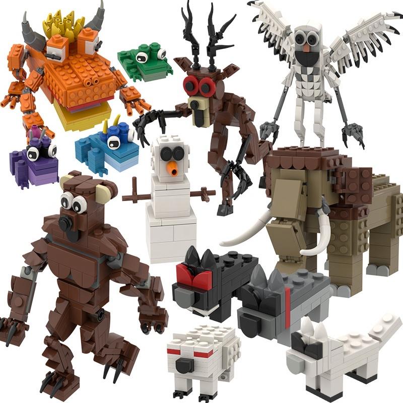Новые конструкторы 99Nights Horror Building Blocks: забавные лесные олени, белые совы, модели и фигурки. Игрушки для детей, подарки на день рождения.