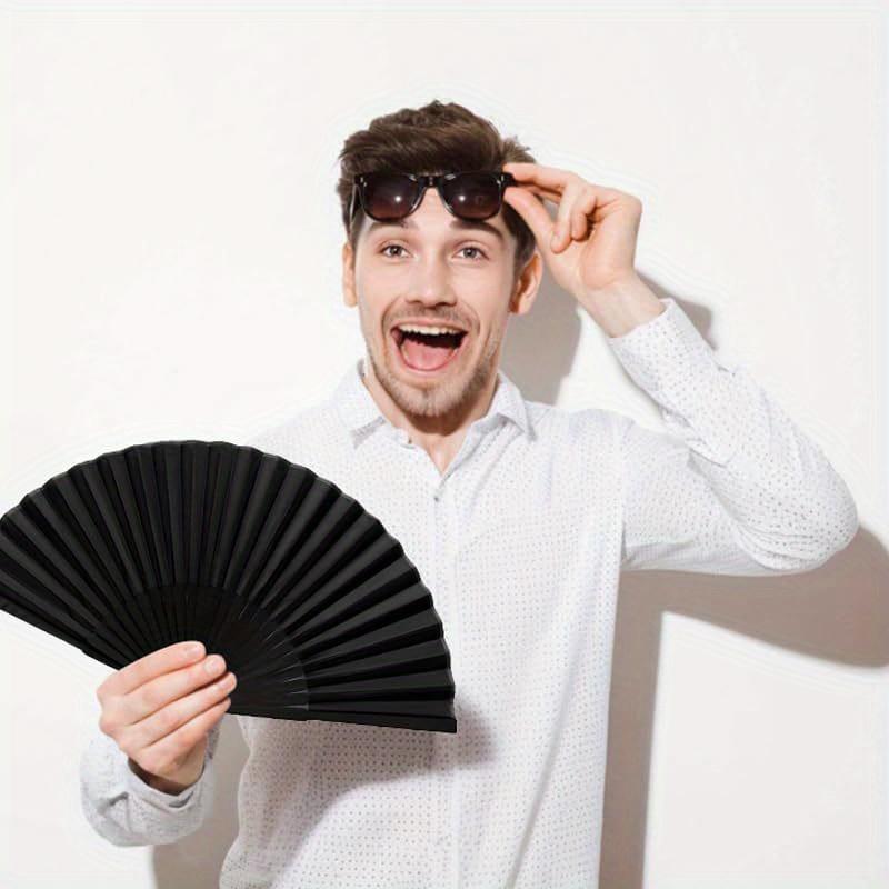 Hand Fan Black Foldable Hand Fan Black Pocket Fan Hand Folding Fan Chinese Fan for Summer Party Dancing Wedding Home Decorations