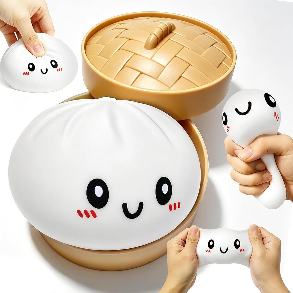 Viral Maltose Dumpling Toy: Glitter Colorful Squeeze Ball, ASMR Tactile Fidget, Mystery Box Stress Ball, Aesthetic Desk Toy