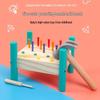 Деревянный молоток и шарики - развивающая игрушка для детей от 1 до 3 лет: Платформа для трамбовки с дизайном крота и плодожорки