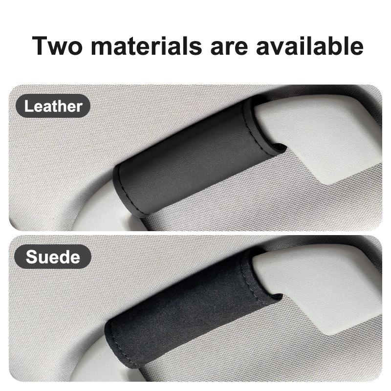 Car Roof Armrest Inner Door Pull Handle Protection Case Suede Cover For BMW M LOGO Leather1 3 5 7 Series X1 X3 X5 X6 M Sports HV0