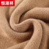 Hengyuanxiang Men's 100% Cashmere Stand Collar Zip Sweater