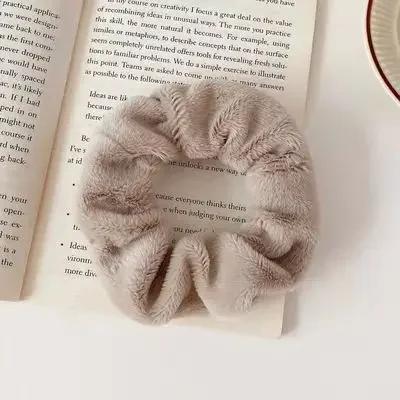 Autumn Winter New Sweet Plush Soft Girls' Women Pompom Hair Ties Elastic Hair Band Ropes Accessories Headwear