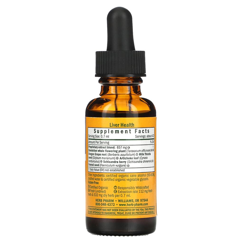 Herb Pharm, Здоровье печени, 1 жидкая унция (30 мл)
