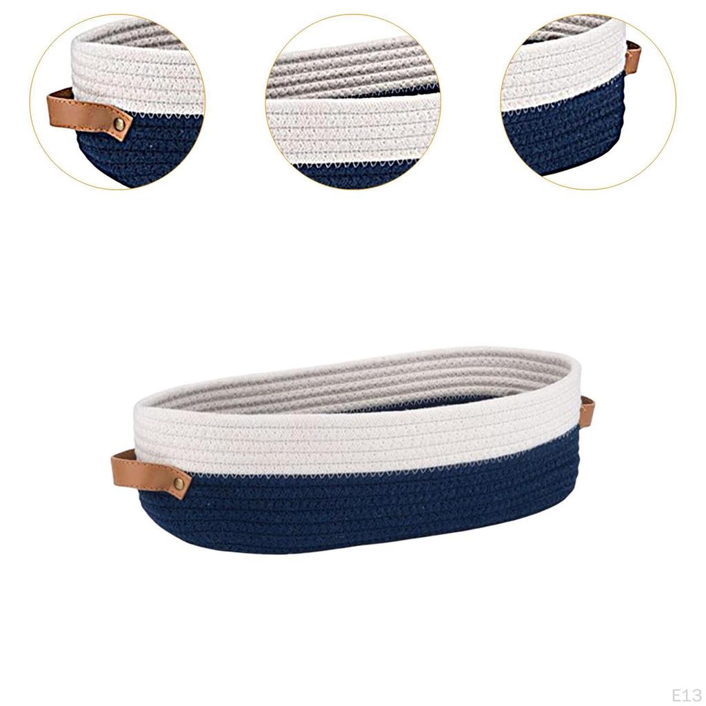 Basket Cotton with Handle, Storage And Bathroom Organizer Container